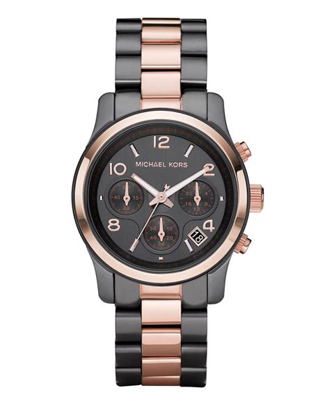 michael kors gunmetal watch womens